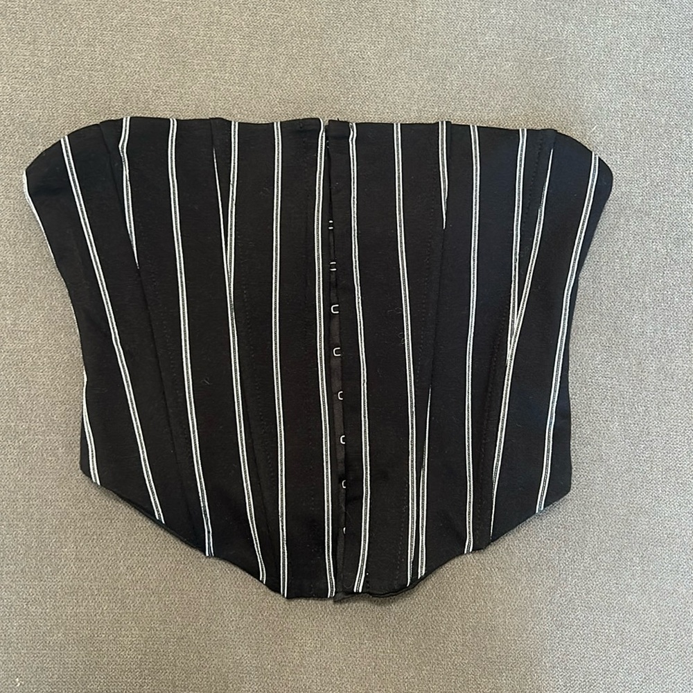 pinstripes corset top